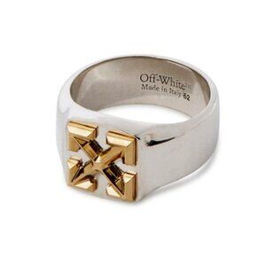 Off-White Bicolor Arrow Chain Ring
